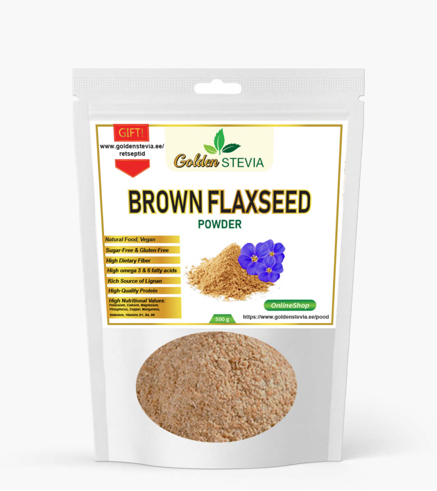 brown flaxseed powder pruuni linaseemne jahu golden stevia e-pood