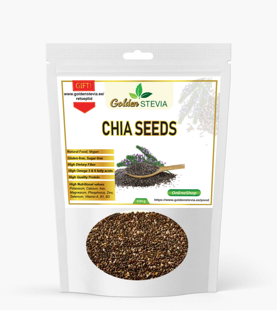 Chia seemned Chia seeds Golden Stevia Low Carb keto e-pood Keto Pagar