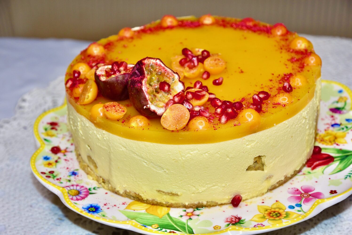 Mango Passion Fruit Mousse sugar free cake Mango Mousse Suhkruvaba tort keto gluteeni-ja suhkruvaba