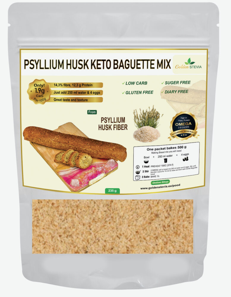 Keto Psüllium Husk Kiudaine Pikasaia segu ehk Prantsuse Baguette segu!