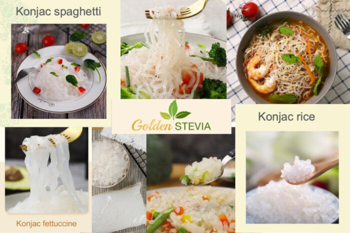 Shirataki Konjac fettuccine rice spaghetti diabetic no carbs, low carb keto Golden Stevia Keto Bakery