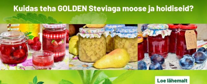 Kuidas teha suhkruvaba moosi, mahl, krõpsud, siirup hoidis annika urm golden stevia