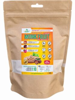 Monk Fruit + Alluloos iga Parim suhkruasendaja 1:10 Golden stevia e-pood suhkruvaba keto low carb Annika Urm