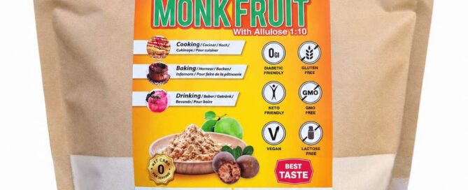 Monk Fruit + Alluloos iga Parim suhkruasendaja 1:10 Golden stevia e-pood suhkruvaba keto low carb Annika Urm