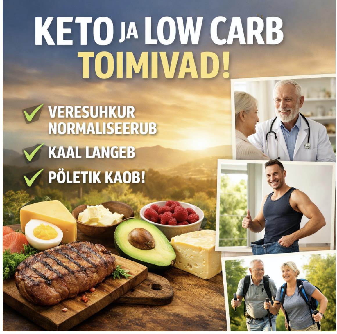 Madala süsivesikusisaldusega, low carb ja keto toitumine TOIMIB– miks see teeb inimesed terveks, miks seda ei kasutata? Annika Urm Golden Stevia
