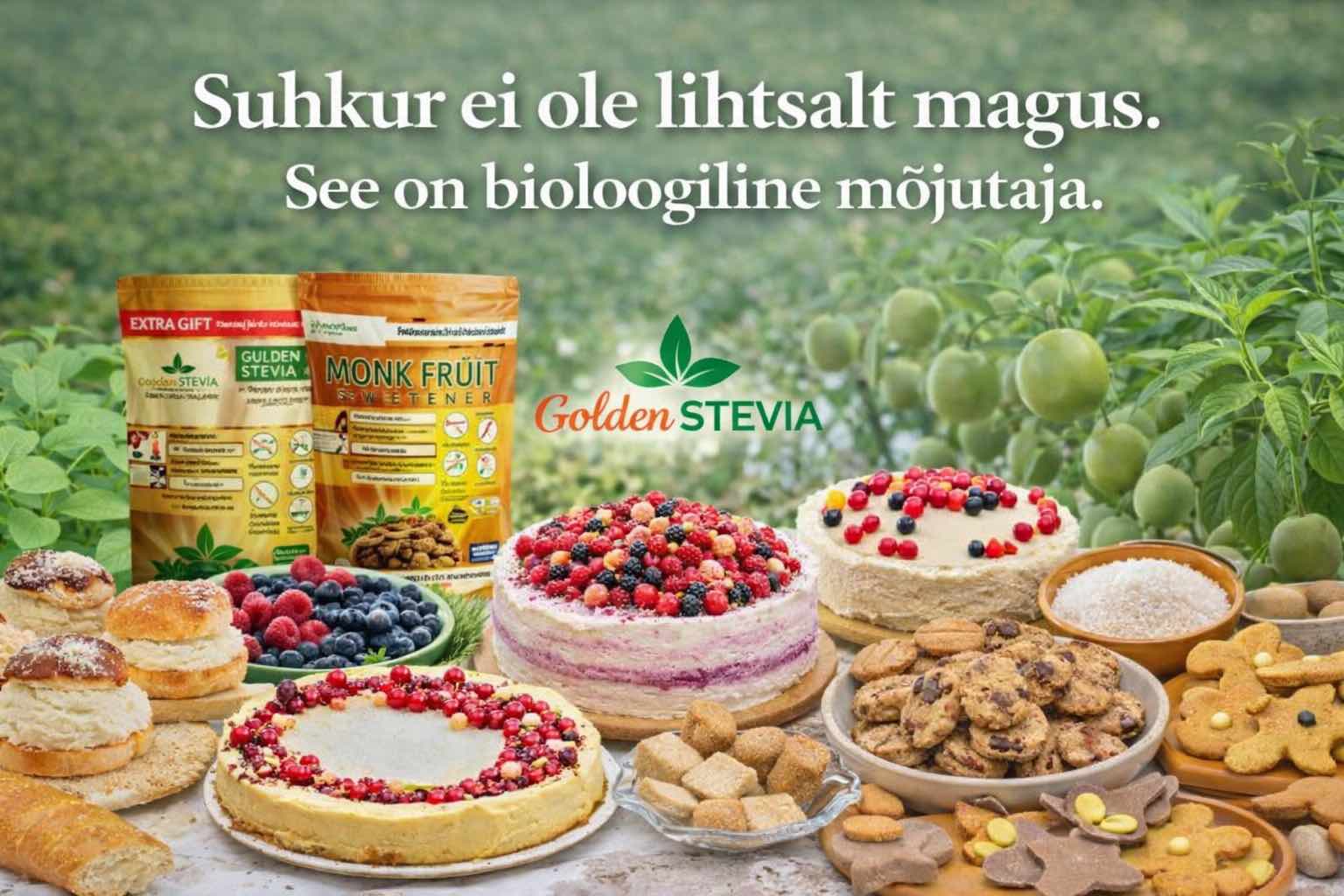 Suhkur ei ole lihtsalt magus See on bioloogiline mõjutaja annika urm golden stevia suhkruvaba monk fruit