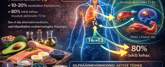 Vähene teada olev fakt: aktiivsest kilpnäärmehormoonist T3 tekib 80% kehas, mitte kilpnäärmes Annika Urm