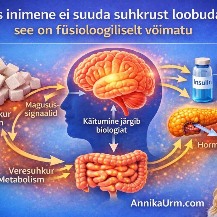 Miks inimene ei suuda suhkrust loobuda – see on füsioloogiliselt võimatu Annika Urm low carb keto spetsialist