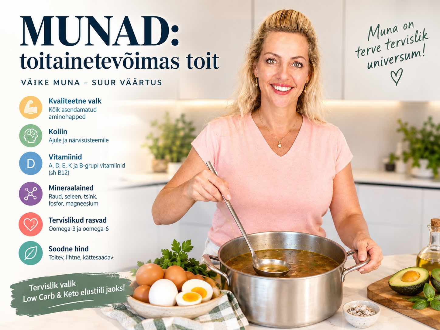 Miks mina, Annika Urm, söön 5 muna päevas madala süsivesikuga, keto toitumisel