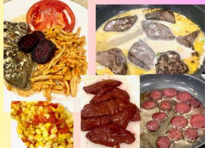 Käsitsitööna valminud gurmee keto pasta eraldi õlis praadimine ja ühendamine köögiviljade ning punase peediga – keto kokk Annika Urm'i retsept
