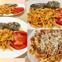 Käsitsitööna valminud gurmee keto pasta eraldi õlis praadimine ja ühendamine köögiviljade ning punase peediga – keto kokk Annika Urm'i retsept