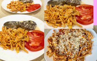Käsitsitööna valminud gurmee keto pasta eraldi õlis praadimine ja ühendamine köögiviljade ning punase peediga – keto kokk Annika Urm'i retsept